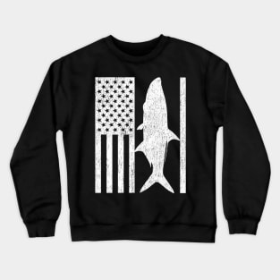 Tarpon Fishing American Flag Tarpon Fisher Crewneck Sweatshirt